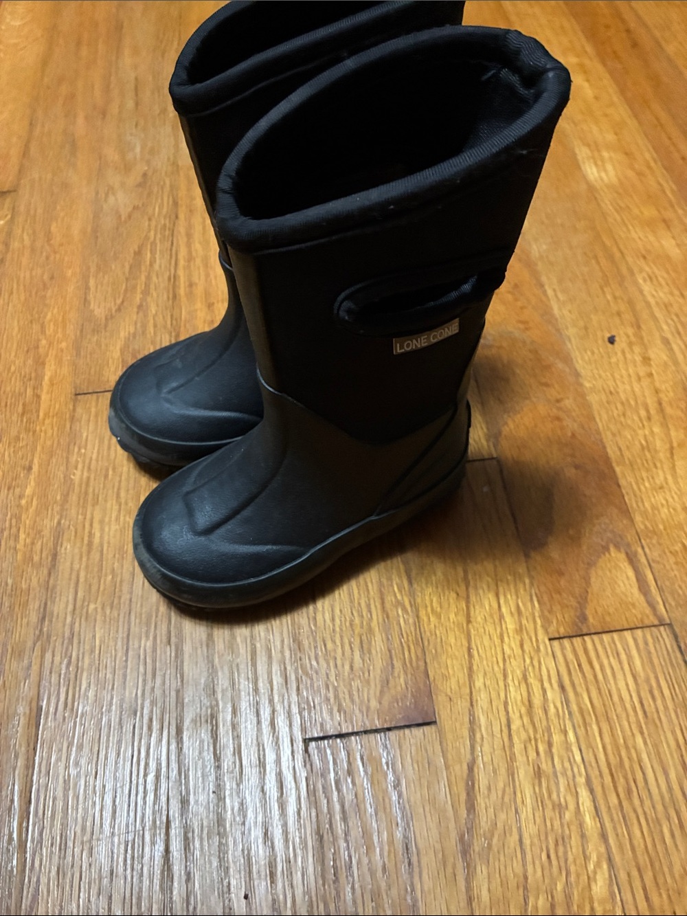 Lone Cone Kids' Black Waterproof Rain & Snow Boots